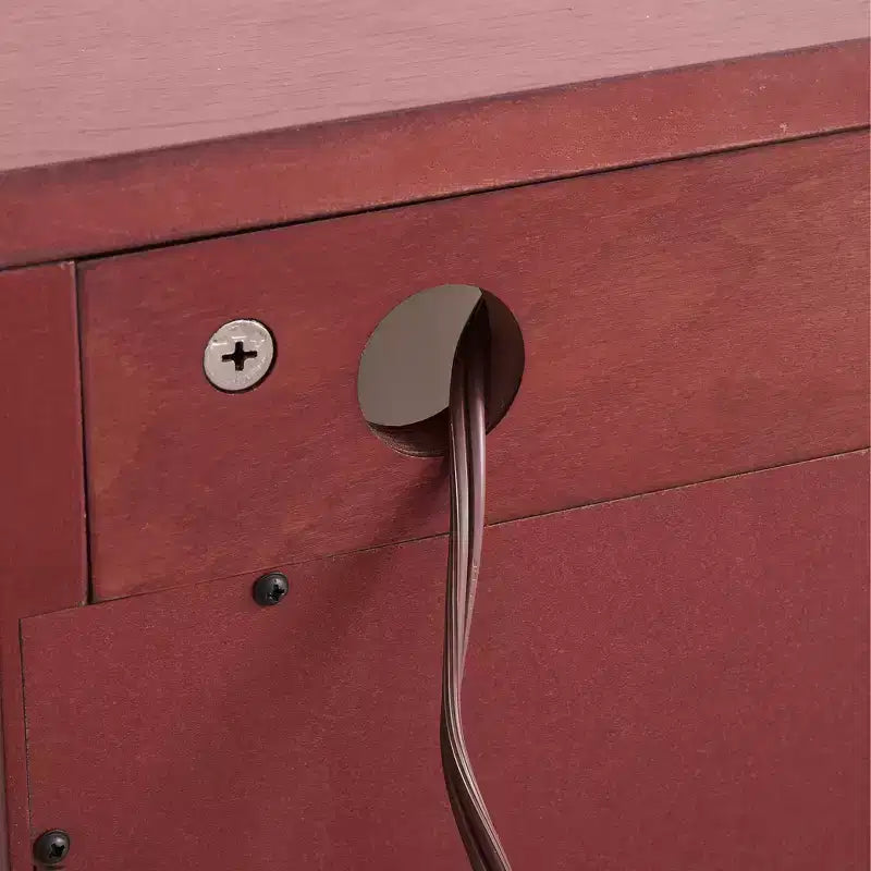 Vitrine 2 portes avec portes en verre trempé, panneau arrière miroir et étagères réglables