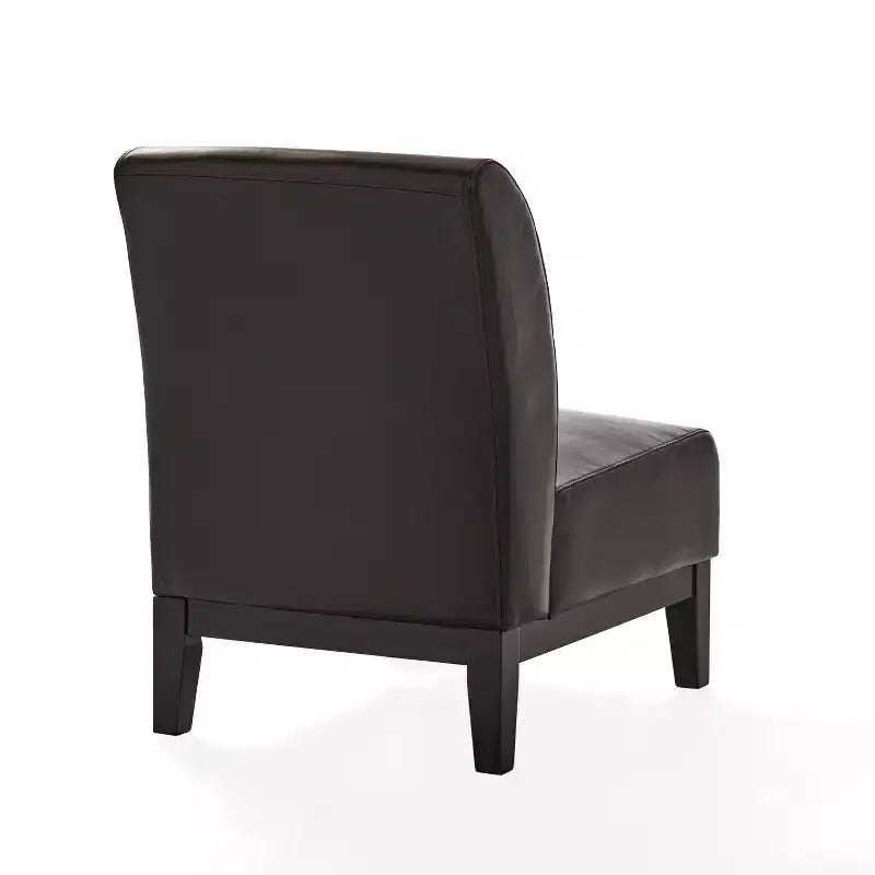Chaise sans bras moderne en similicuir rembourrée