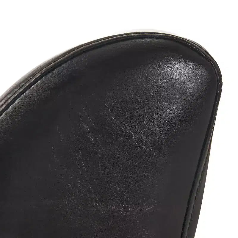 Chaise sans bras moderne en similicuir rembourrée