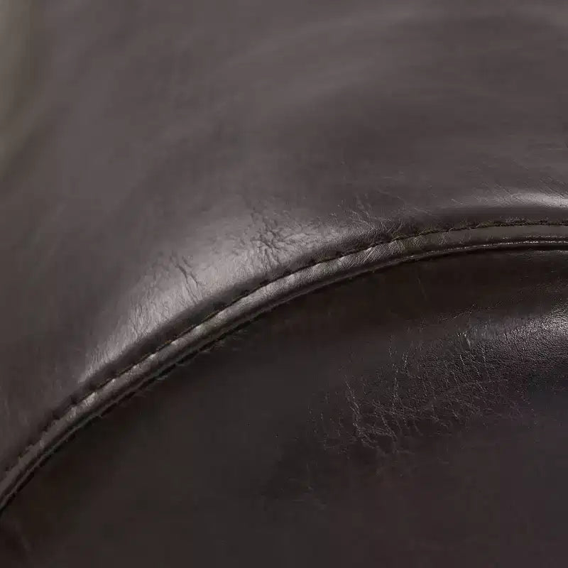 Chaise sans bras moderne en similicuir rembourrée