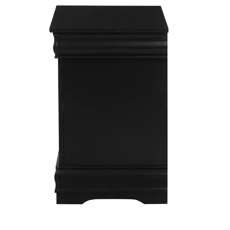 Table de chevet noire à 2 tiroirs