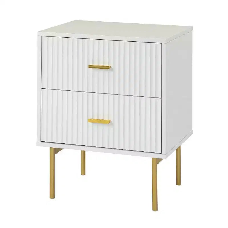 Table d'appoint contemporaine classique à 2 tiroirs