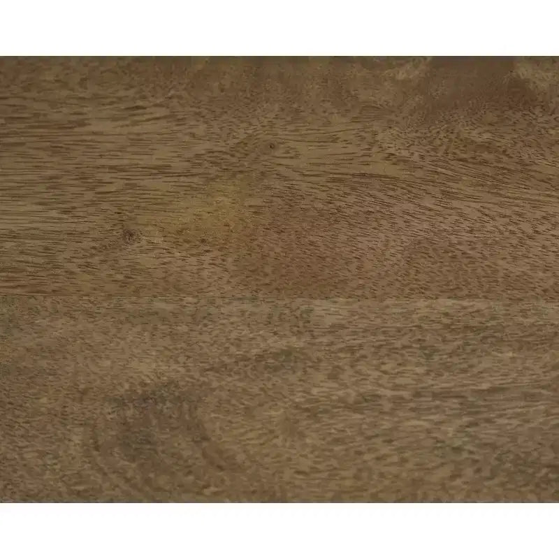 Meuble d'appoint Mid-Century, bois de manguier massif, marron clair, portes vitrées