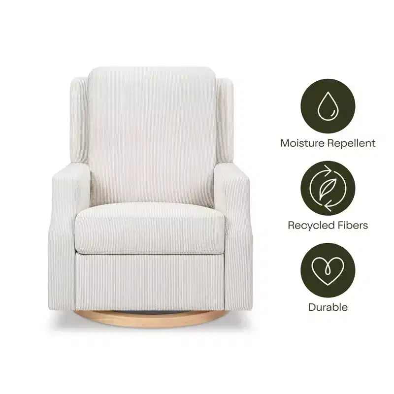 Fauteuil inclinable électrique et fauteuil à bascule pivotant – Tissu Performance Fog