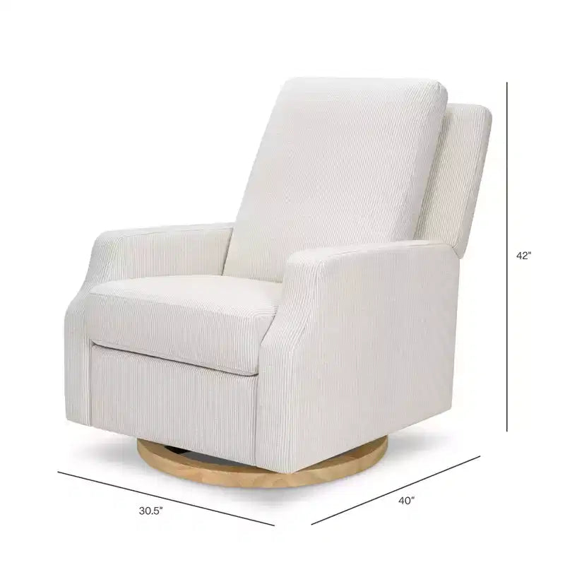 Fauteuil inclinable électrique et fauteuil à bascule pivotant – Tissu Performance Fog
