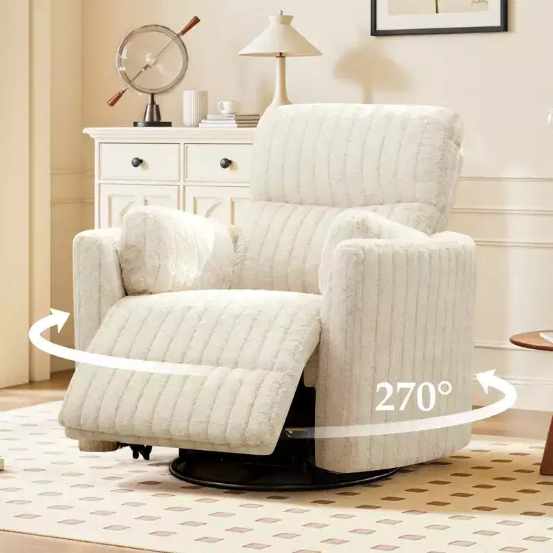Fauteuil inclinable électrique, fauteuil inclinable berçant pivotant avec ports USB