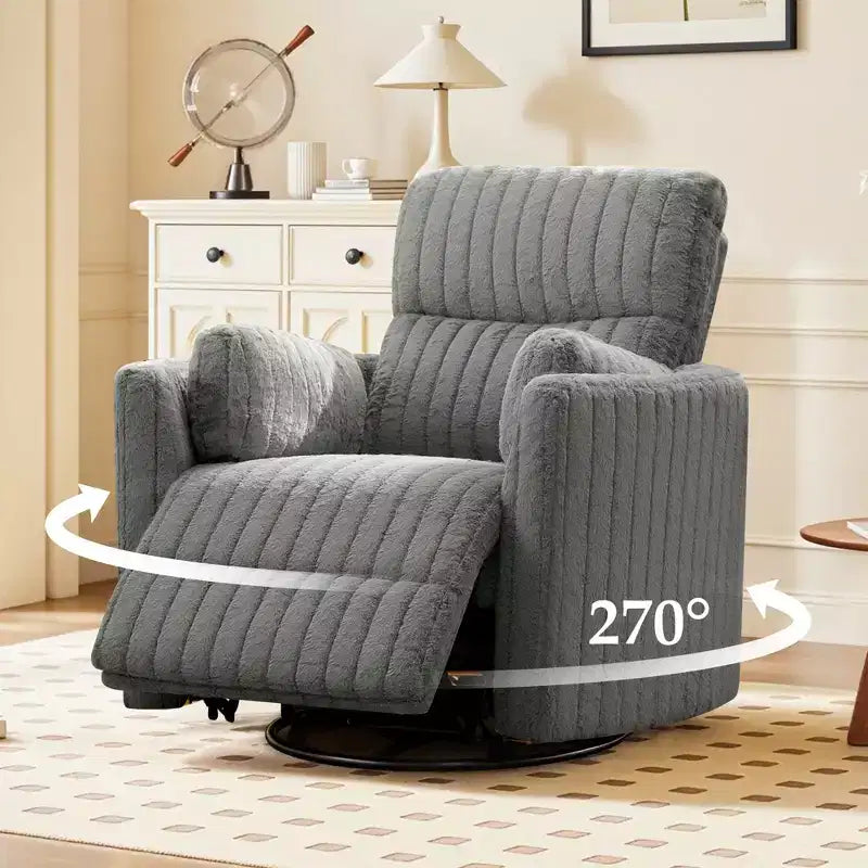 Fauteuil inclinable électrique, fauteuil inclinable berçant pivotant avec ports USB