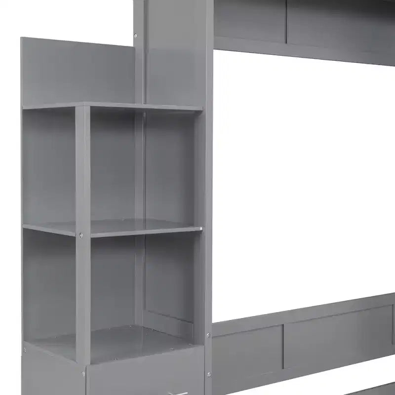 Lit escamotable mural Murphy avec étagères, tiroirs et lumières LED, armoire peu encombrante pour chambre d'amis ou bureau à domicile