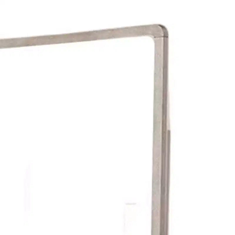 Miroir de commode à bords arrondis, chêne massif beige naturel, 37x40