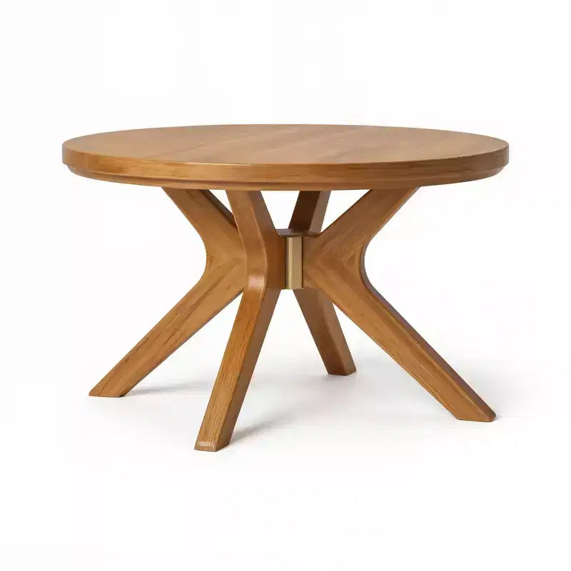 Table basse ronde à pieds croisés (30 po x 30 po / 760 mm x 760 mm)