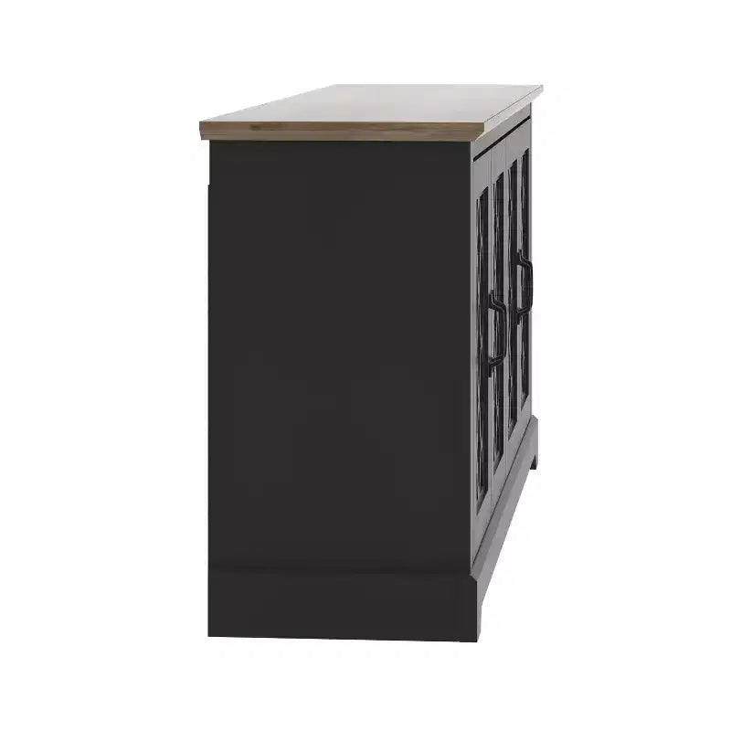 Meuble TV avec portes-miroirs de rangement 68,2 L 17,1 P 29,3 H