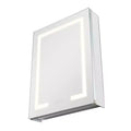 VEVOR Lighted Medicine Cabinet with Mirror,20x26in Recessed or Wall Mount,3 Color Dimmable Bathroom Medicine Cabinet with Double-Side Mirror,White