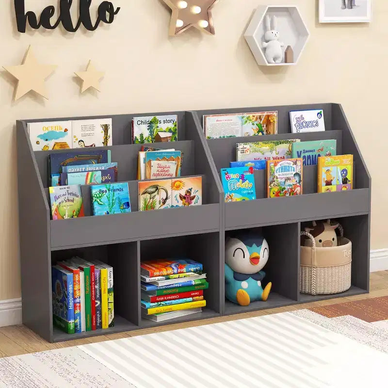 Étagère à livres en bois pour enfants Meuble de rangement pour jouets