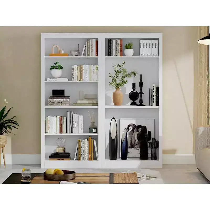 Bibliothèque de 180 cm de haut avec 5 niveaux, Étagère ouverte en bois, Étagères de présentation autoportantes pour salon