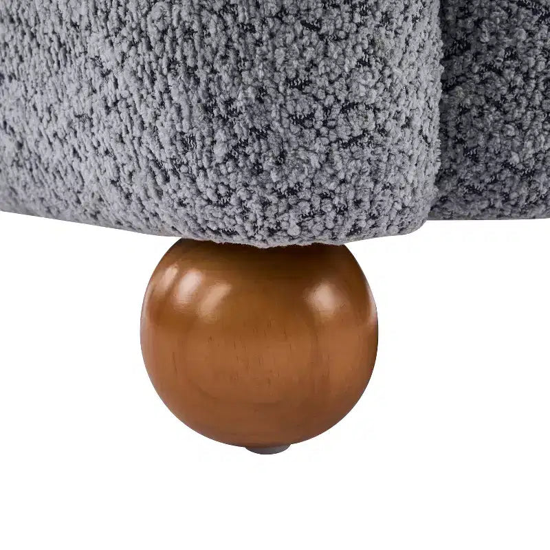 Fauteuil d'appoint crapaud capitonné en bois moderne