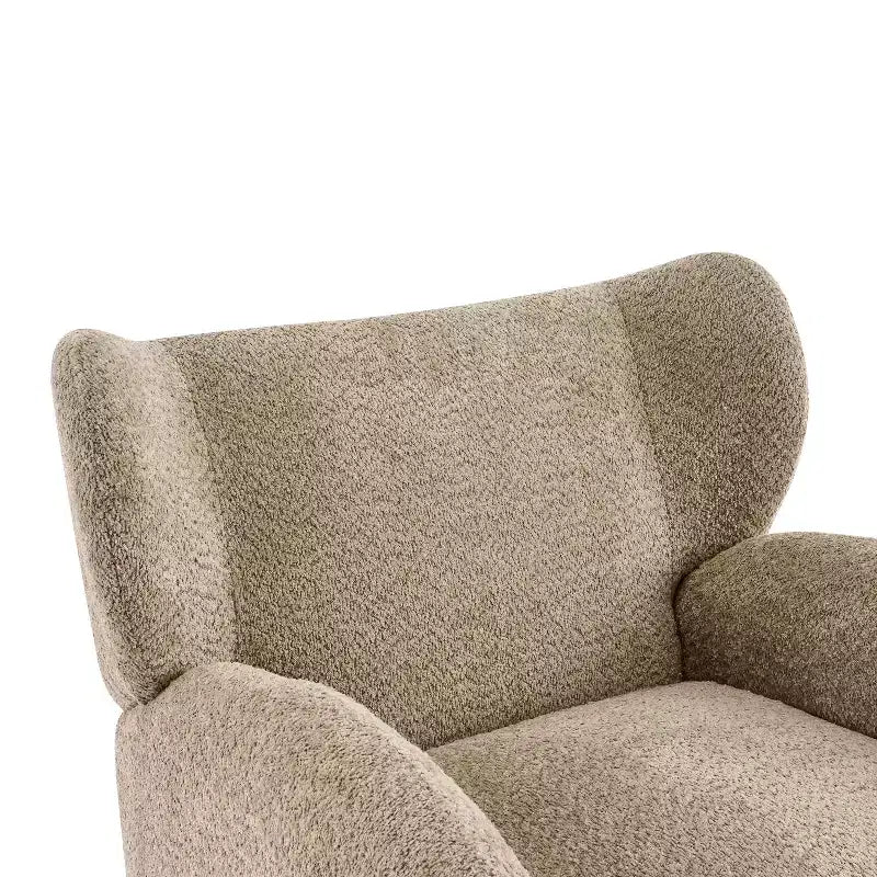 Fauteuil d'appoint crapaud capitonné en bois moderne