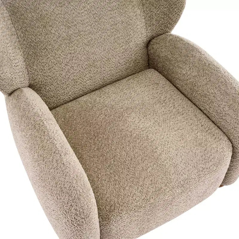 Fauteuil d'appoint crapaud capitonné en bois moderne