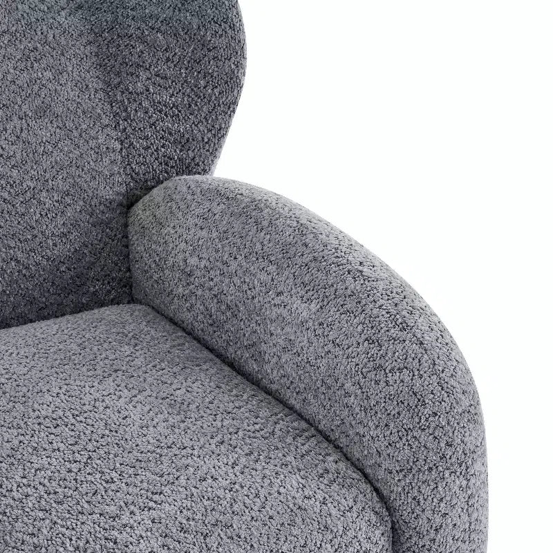 Fauteuil d'appoint crapaud capitonné en bois moderne