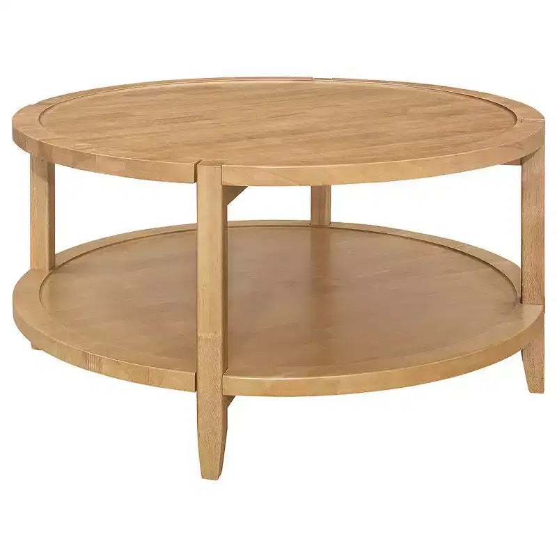 Table basse ronde en bois massif