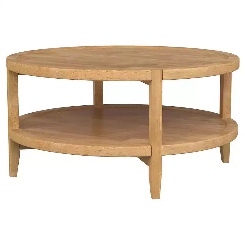 Table basse ronde en bois massif