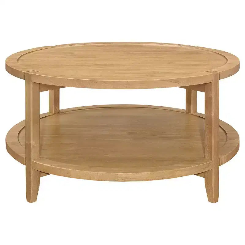 Table basse ronde en bois massif