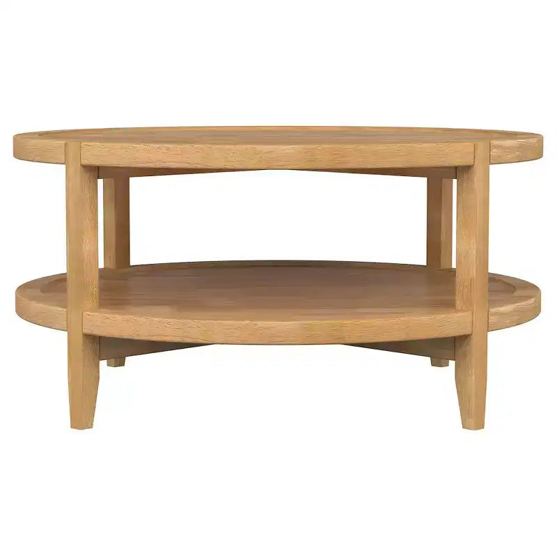 Table basse ronde en bois massif