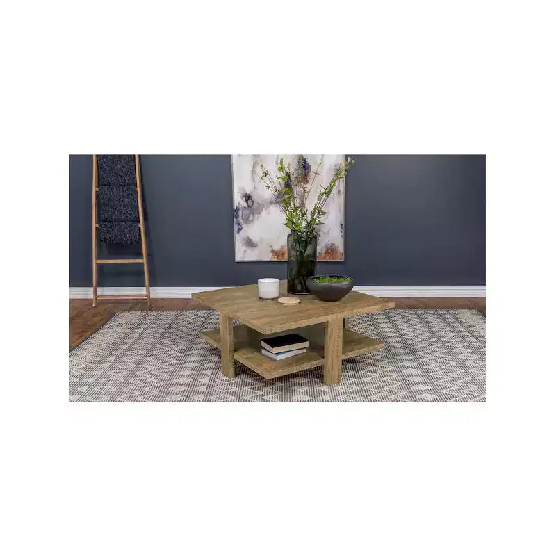 Table basse carrée en bois d'ingénierie
