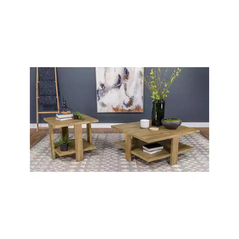 Table basse carrée en bois d'ingénierie