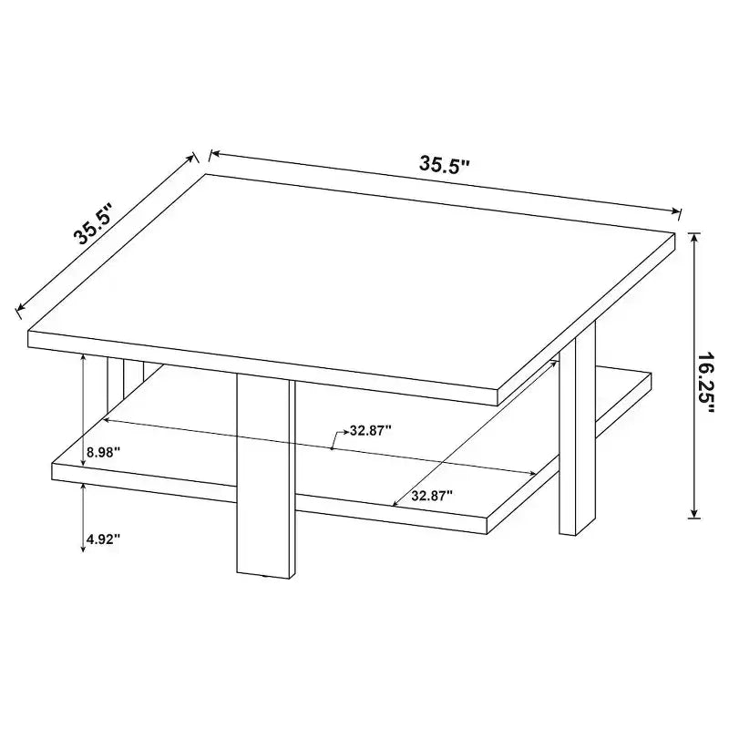 Table basse carrée en bois d'ingénierie