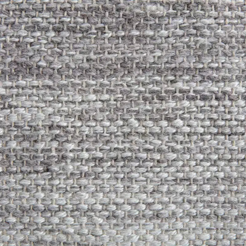 Pouff carré rembourré Gris/Ivoire, Fait main contemporain, 89x89x41 cm