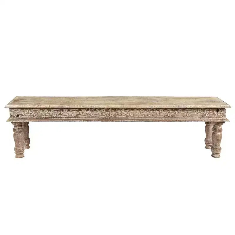 Banc en bois sculpté - Design rustique en grain de bois pour chambre à coucher, entrée