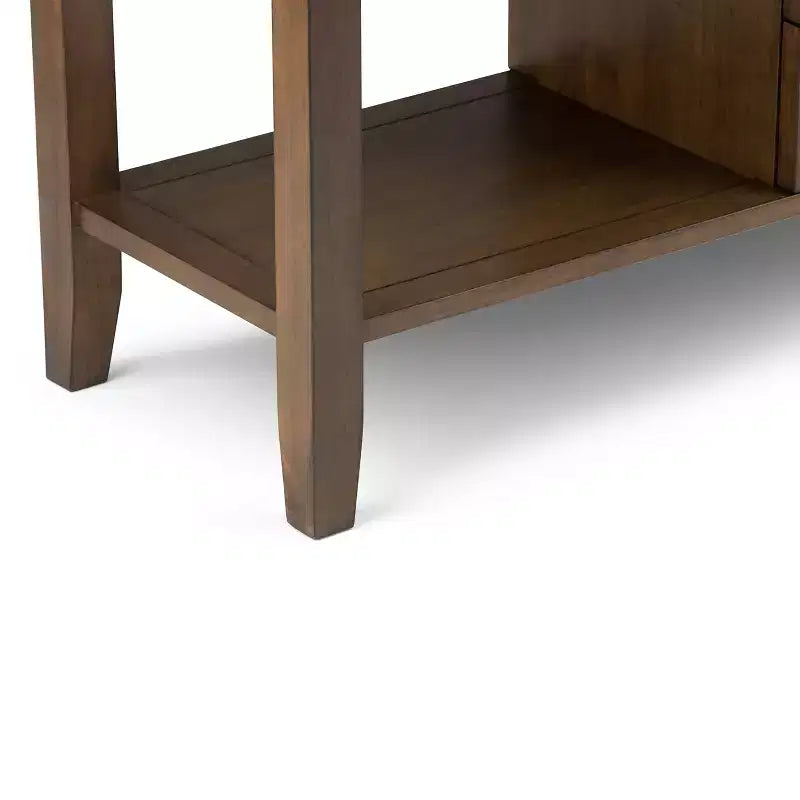 Console avec tiroirs et étagères ouvertes